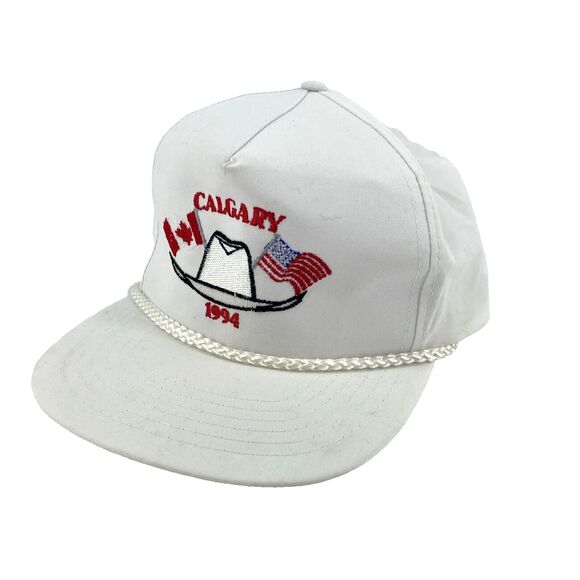 Calgary Stampede 1994 Trucker Hat White Braid Rodeo Canada USA CAPL AAPL AJM - Picture 1 of 11